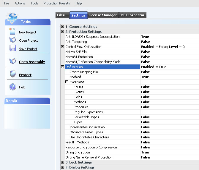 .NET Obfuscator Screen1