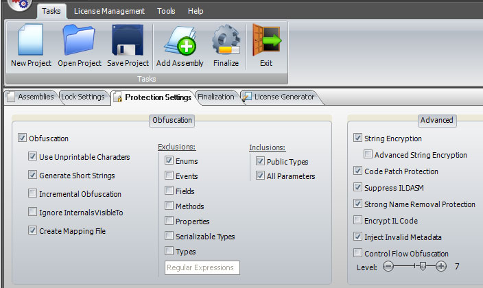 .NET Obfuscator Screen2