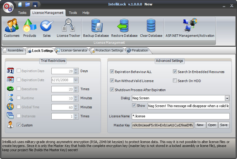 Click to view IntelliLock 1.5.0.0 screenshot
