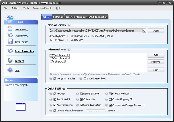 Strong native code protection & licensing system for .NET assemblies(EXE & DLL).