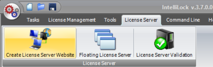 Create License Server Website command